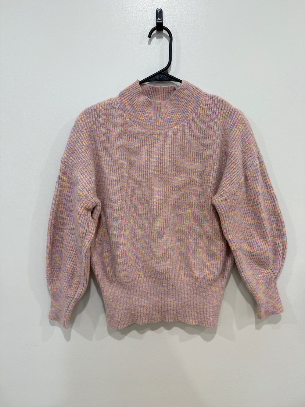 Pastel Multi-Stripe Mock-Neck Sweater - Women